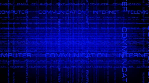 Traveling Through Comunication Words Stock Footage 49485597