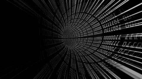 Traveling through a data tunnel Illustrazione stock