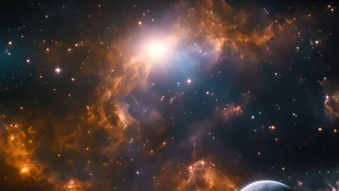 Traveling through deep space. Navigating the universe Stock Footage 263678571