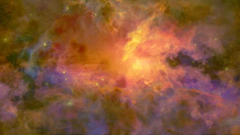 Traveling through fire red Galaxy Nebula. Outer space concept background. 4K. Stock Footage 278304859