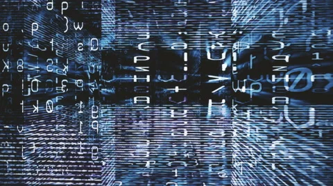 Traveling through a labyrinth of data - Data Storm 0579 HD, 4K Stock Video Stock-Footage 63356469