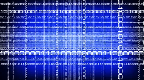 Traveling Through Layers of Computer Digits Stock Footage 49485727