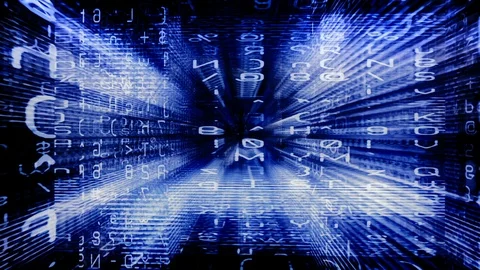 Traveling Through a Maze of Digital Data Stock Footage 102166504