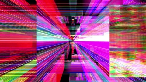Traveling through a maze of refracted light Stock Footage 82252262