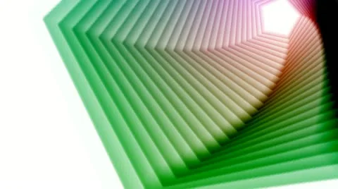 Traveling through a Multi-Colored Tunnel Animated Effect Video stock 11401481