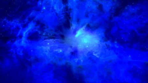 Traveling through outer space background. Blue galaxy and Nebula background. 4K. Stock Footage 278301829