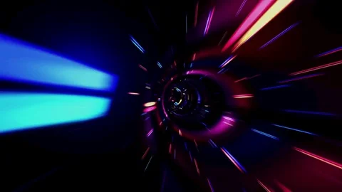 Traveling Through Space and Time Through a Vortex Stock Footage