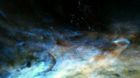 Traveling through star fields in deep space - Space 2095 HD, 4K Video stock 50545078