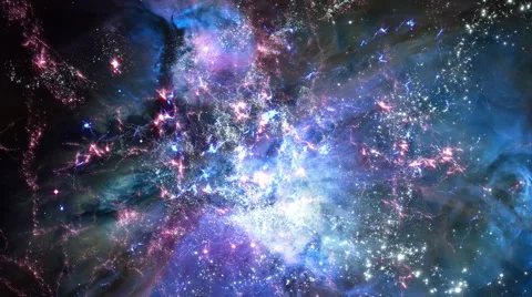 Traveling through star fields in deep space - Space 2098 HD, 4K Video stock 53143508