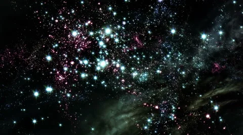 Traveling through star fields in deep space - Space 2103 HD, 4K Stock Footage 53159870
