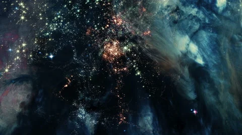 Traveling through star fields in deep space - Star Warp 024 HD, 4K Stock Footage 56895418