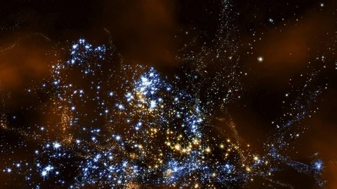 Traveling Through Star Fields in Space Stock Footage 86403415