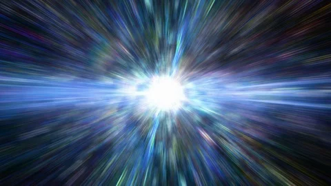 Traveling Through Star Fields in Space as a Supernova Bursts Light Stock-Footage 88474647