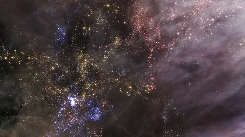 Traveling Through Star Fields in Space Stock Footage 89088996