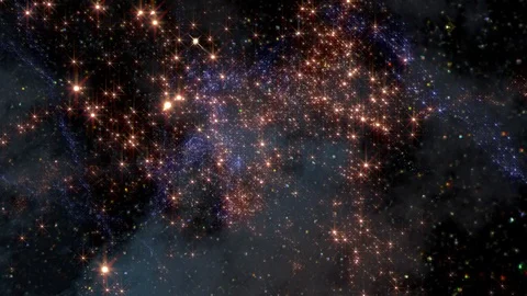 Traveling Through Star Fields in Space Stock Footage 91471218