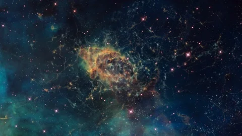 Traveling Through Star Fields in Space to a Distant Galaxy Stock Footage 94503085