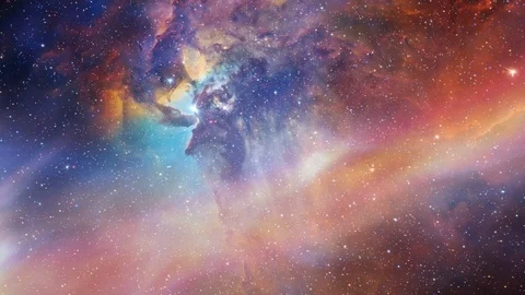 Traveling Through Star Fields in Space to a Distant Galaxy 스톡 동영상 97505286
