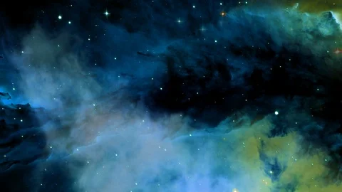 Traveling Through Star Fields in Space to a Distant Galaxy Stock Footage 100782303