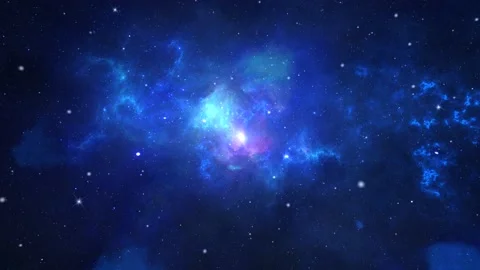 Traveling through star fields in space as a supernova bursts light 4K 3D Loop Stock Footage 141448402