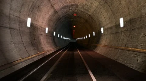 Traveling Through a Subway Stock Footage 20071251