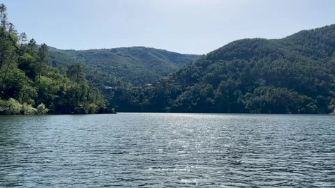 Traveling through the waters of a river. Stock Footage 313751694