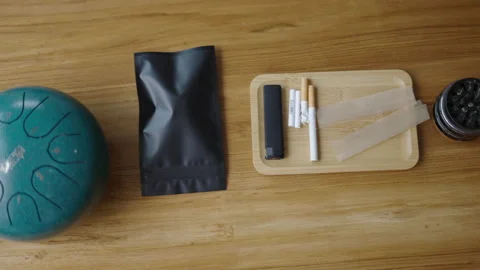 Traveling top down shot of tools to make a joint Stock Footage 236454381
