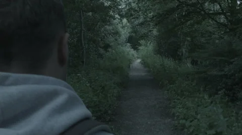 Traveller Down Path Close Up Stock-Footage 65414500