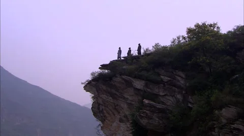 The traveller on the hill Stock-Footage 58367853