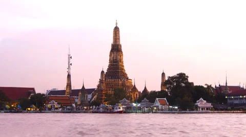 Traveller pass through river Stock Footage 36045086