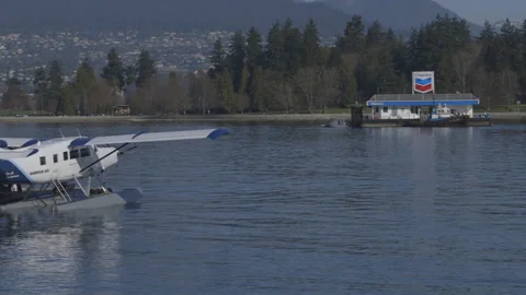 Travellers Loading into Seaplane Stock Footage 147704933
