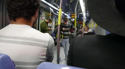 Travellers on an Urban Train 動画素材 57456838