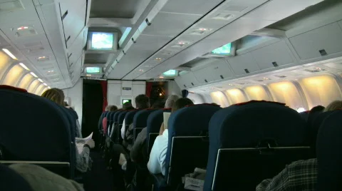Travelling in the airplane 1 Stock Footage