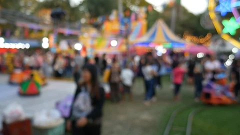 Travelling Amusement Park Stock Footage 107828472