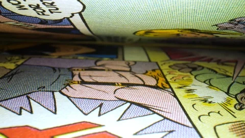 Travelling into a comic book Stock Footage 105465063