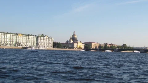 Travelling down the Neva River Video stock 108665495