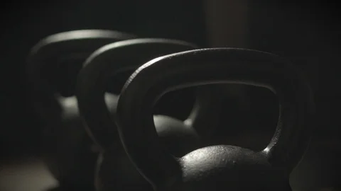 Travelling in kettlebels set Stock Footage 89521749