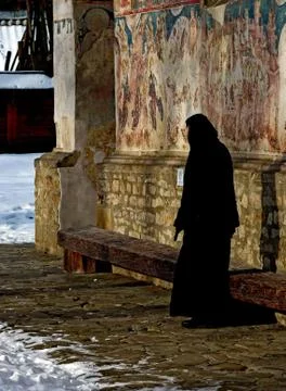 Travelling to monastery Stock Photos