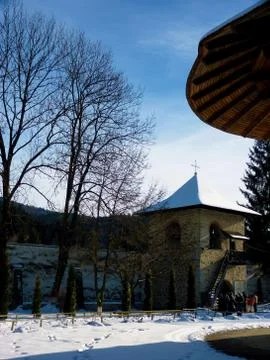 Travelling to monastery Stock Photos