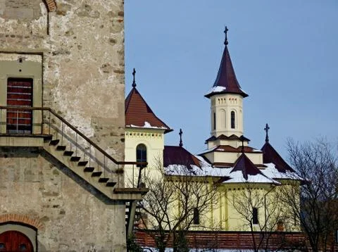 Travelling to monastery Stock Photos