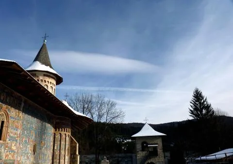 Travelling to monastery Stock Photos