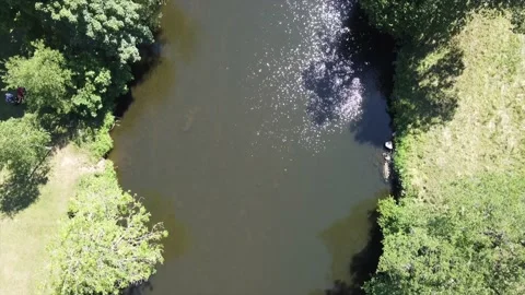 Travelling Overhead a River Stock Footage 150238308