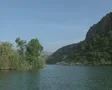 Travelling shot moving down river SD Footage
