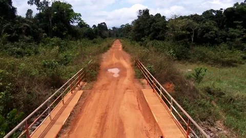 Travelling on a small river bridge Video stock 80581906