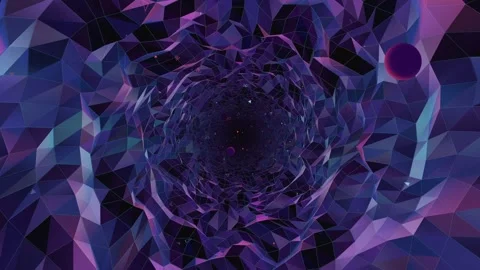 Travelling through a 3d animated distorted VJ tunnel Stock Footage 234325108