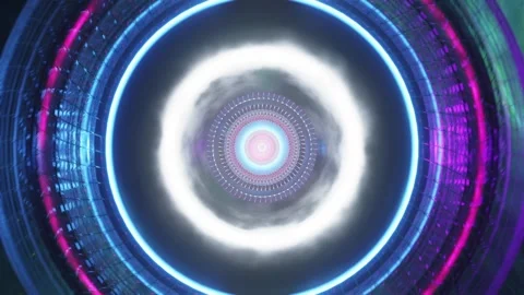 Travelling Through Sci-Fi Structure Loop Stock Footage 221877349
