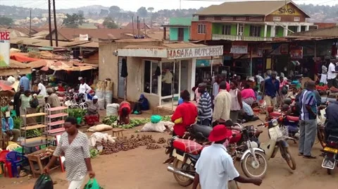 Travelling through the streets of Kampala, the capital city of Uganda, Africa. Stock Footage
