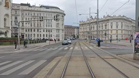 Travelling through Vienna Video stock 336097890
