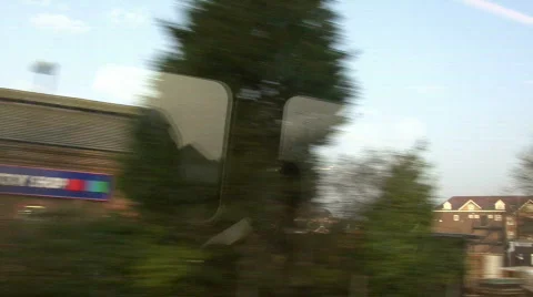 Travelling train view from window Vídeo Stock 376671