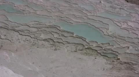 Travertine formations at Pamukkale Stock Footage 22096014