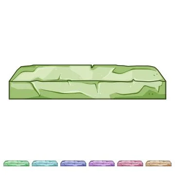 Travertine stone platform cartoon vector graphic Stock Illustration
